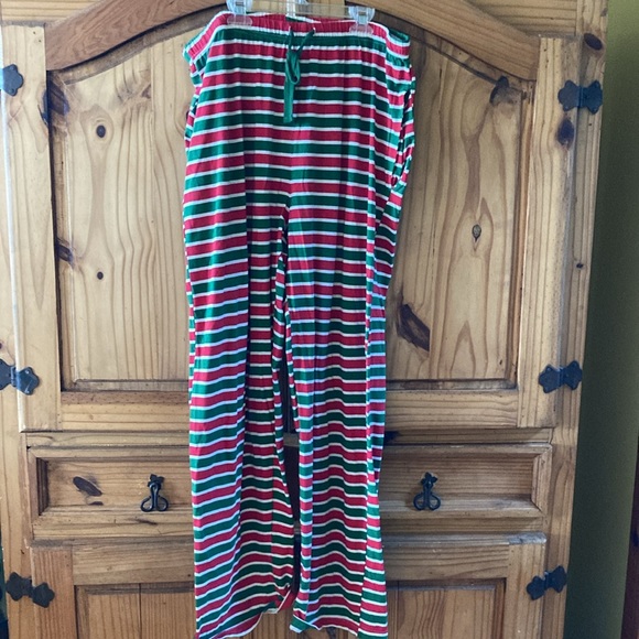 Men Sleepy Time PJs green red long sleeve pajama set size L - Picture 5 of 8